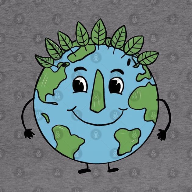 Earth Day Celebration: Joyful Cartoon Illustration by Creativoo